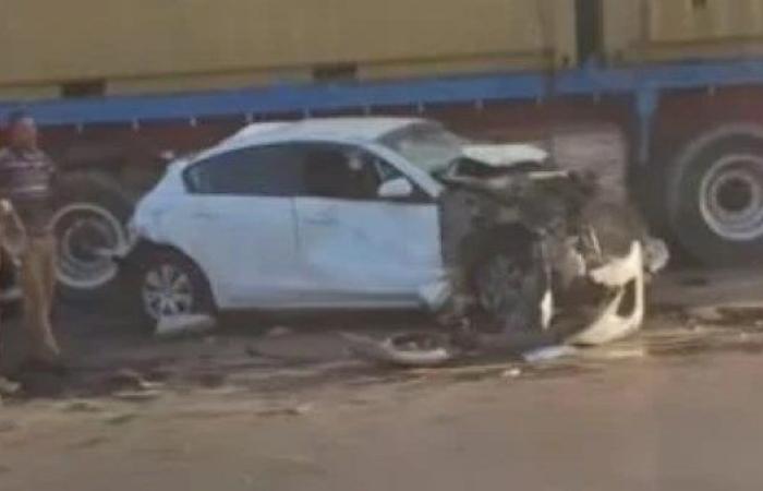 إصابة 7 أشخاص بحادث تصادم أتوبيس وسيارة ملاكى بطريق بنها شبرا الحر