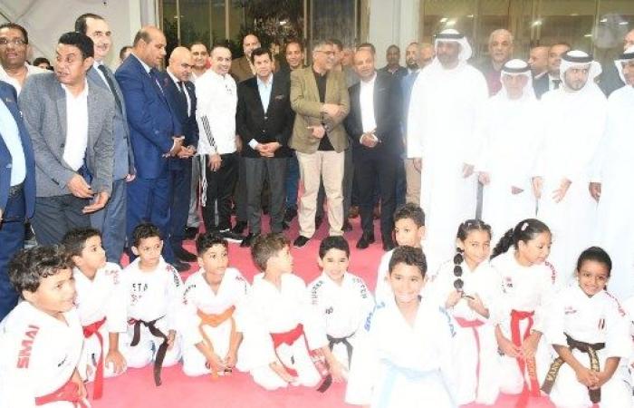 وزير الرياضة ومحافظ الجيزة ورئيس الأولمبية يتفقدون أعمال التطوير بنادي الصيد بأكتوبر