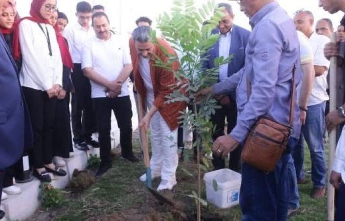مبادرة تشجير بمدينة دمياط الجديدة ضمن المهرجان التسويقي