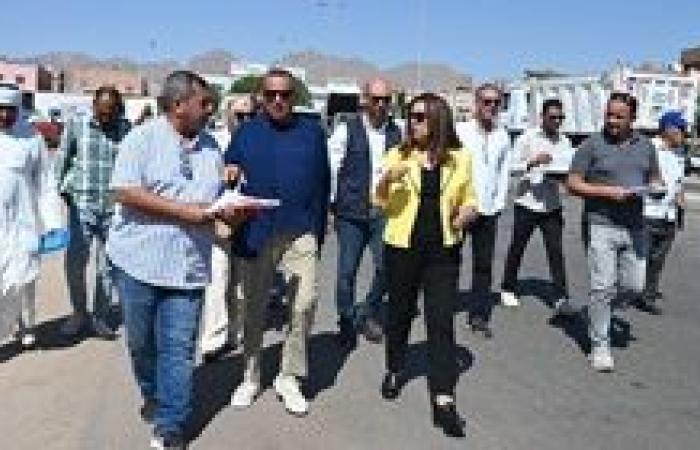 وزيرة التنمية المحلية والبيئة ومحافظ جنوب سيناء يتفقدان الرويسات والحديقة المركزية بشرم الشيخ