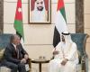عاهل الأردن وولي عهد الإمارات يؤكدان دعم فلسطين ورفض أي إجراءات إسرائيلية تهدد استقرار المنطقة