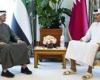 الإمارات تدين بشدة تصريحات نتنياهو العدوانية بشأن قطر وتؤكد تضامنها الكامل معها
