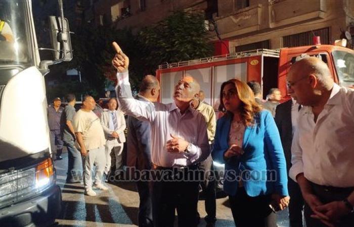 وزيرة التنمية المحلية تصل موقع حريق سنترال رمسيس بوسط البلد| صور