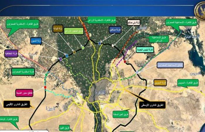 ننشر التحويلات المرورية بالطريق الدائري الإقليمي لتنفيذ أعمال رفع الكفاءة والصيانة
