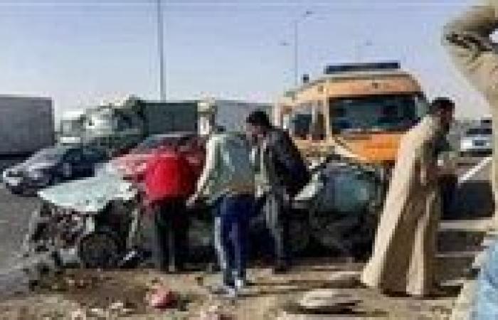 إصابة مهندس ومواطن أجنبي في حادث تصادم أسفل الطريق الدائري بقليوب