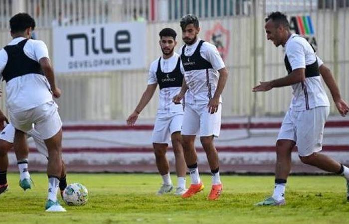 تقسيمة فنية للاعبي الزمالك على هامش مران اليوم
