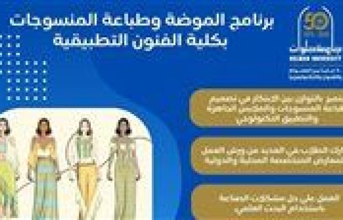 تنسيق الجامعات 2025.. برنامج الموضة وطباعة المنسوجات بكلية الفنون التطبيقية جامعة حلوان