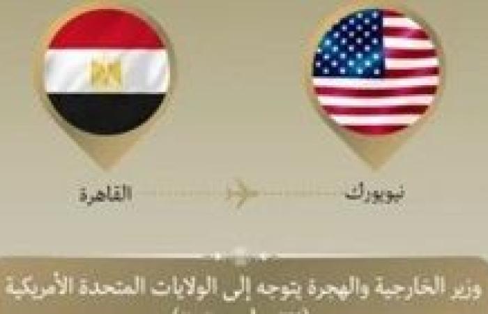 وزير الخارجية والهجرة يتوجه إلى نيويورك للمشاركة فى مؤتمر دولى حول فلسطين
